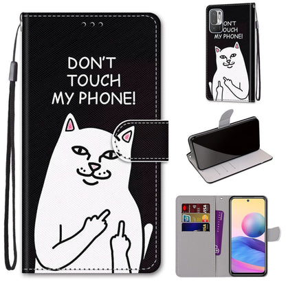 Coloured Drawing Cross Texture Horizontal Flip PU Leather Case with Holder & Card Slots & Wallet & Lanyard, For Xiaomi Redmi Note 10 4G / Note 10S, For Xiaomi Redmi Note 10 5G
