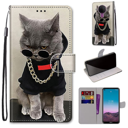 Coloured Drawing Cross Texture Horizontal Flip PU Leather Case with Holder & Card Slots & Wallet & Lanyard, For Xiaomi Redmi Note 10 Pro Max / Note 10 Pro, For Nokia 5.4