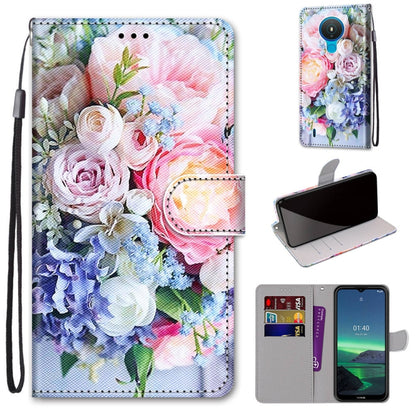 Coloured Drawing Cross Texture Horizontal Flip PU Leather Case with Holder & Card Slots & Wallet & Lanyard, For Nokia 1.4, For Samsung Galaxy A32 4G / A32 Lite