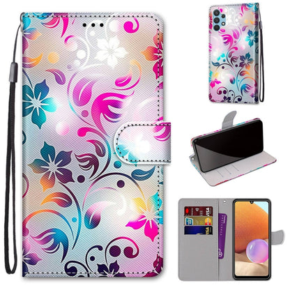 Coloured Drawing Cross Texture Horizontal Flip PU Leather Case with Holder & Card Slots & Wallet & Lanyard, For Nokia 1.4, For Samsung Galaxy A32 4G / A32 Lite