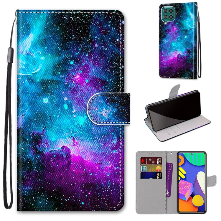 Coloured Drawing Cross Texture Horizontal Flip PU Leather Case with Holder & Card Slots & Wallet & Lanyard, For Samsung Galaxy F62 / M62, For Samsung Galaxy S21 FE