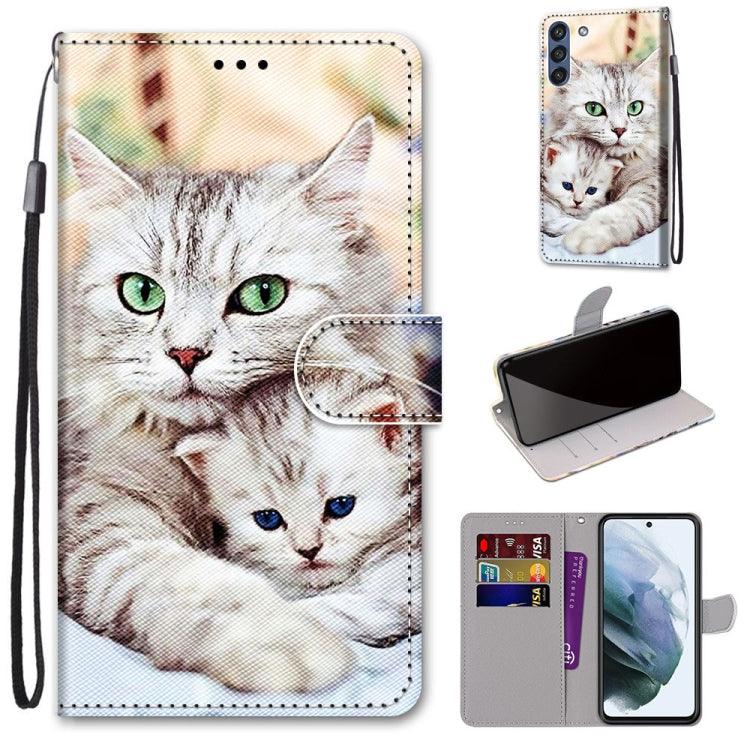 Coloured Drawing Cross Texture Horizontal Flip PU Leather Case with Holder & Card Slots & Wallet & Lanyard, For Samsung Galaxy F62 / M62, For Samsung Galaxy S21 FE