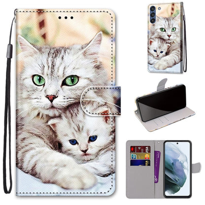 Coloured Drawing Cross Texture Horizontal Flip PU Leather Case with Holder & Card Slots & Wallet & Lanyard, For Samsung Galaxy F62 / M62, For Samsung Galaxy S21 FE