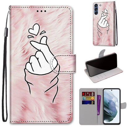 Coloured Drawing Cross Texture Horizontal Flip PU Leather Case with Holder & Card Slots & Wallet & Lanyard, For Samsung Galaxy F62 / M62, For Samsung Galaxy S21 FE