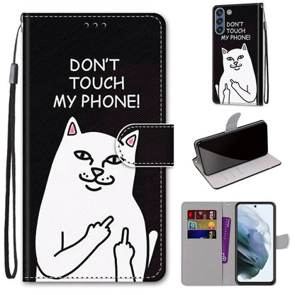 Coloured Drawing Cross Texture Horizontal Flip PU Leather Case with Holder & Card Slots & Wallet & Lanyard, For Samsung Galaxy F62 / M62, For Samsung Galaxy S21 FE