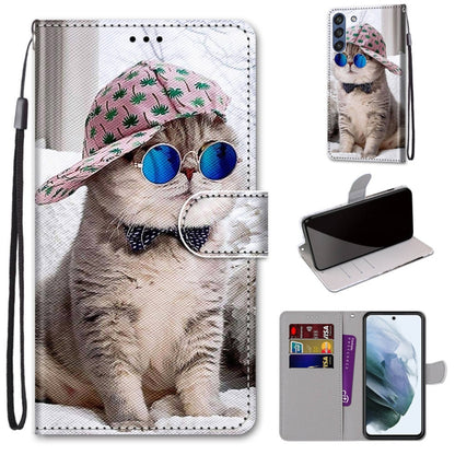 Coloured Drawing Cross Texture Horizontal Flip PU Leather Case with Holder & Card Slots & Wallet & Lanyard, For Samsung Galaxy F62 / M62, For Samsung Galaxy S21 FE