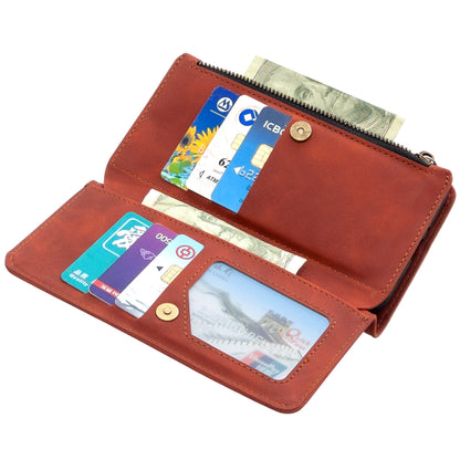 Skin Feel Detachable Magnetic Zipper Horizontal Flip PU Leather Case with Multi-Card Slots & Holder & Wallet & Photo Frame & Lanyard, For Samsung Galaxy A12, For Samsung Galaxy A32 5G, For Samsung Galaxy A42, For Samsung Galaxy A52 5G / 4G             ...