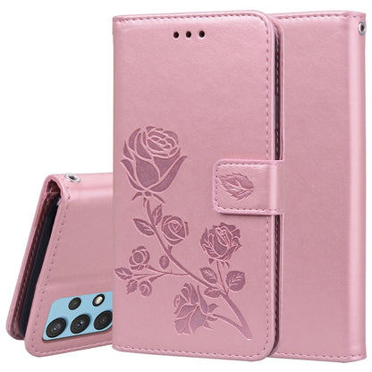 Rose Embossed Horizontal Flip PU Leather Case with Holder & Card Slots & Wallet, For Samsung Galaxy A02 (EU Version), For Samsung Galaxy A12, For Samsung Galaxy A32 4G, For Samsung Galaxy A32 5G, For Samsung Galaxy A42 5G, For Samsung Galaxy A52 5G / 4...
