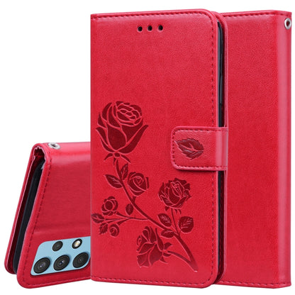 Rose Embossed Horizontal Flip PU Leather Case with Holder & Card Slots & Wallet, For Samsung Galaxy A02 (EU Version), For Samsung Galaxy A12, For Samsung Galaxy A32 4G, For Samsung Galaxy A32 5G, For Samsung Galaxy A42 5G, For Samsung Galaxy A52 5G / 4...