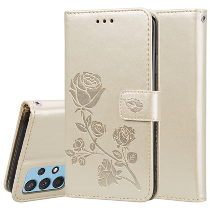 Rose Embossed Horizontal Flip PU Leather Case with Holder & Card Slots & Wallet, For Samsung Galaxy A02 (EU Version), For Samsung Galaxy A12, For Samsung Galaxy A32 4G, For Samsung Galaxy A32 5G, For Samsung Galaxy A42 5G, For Samsung Galaxy A52 5G / 4...