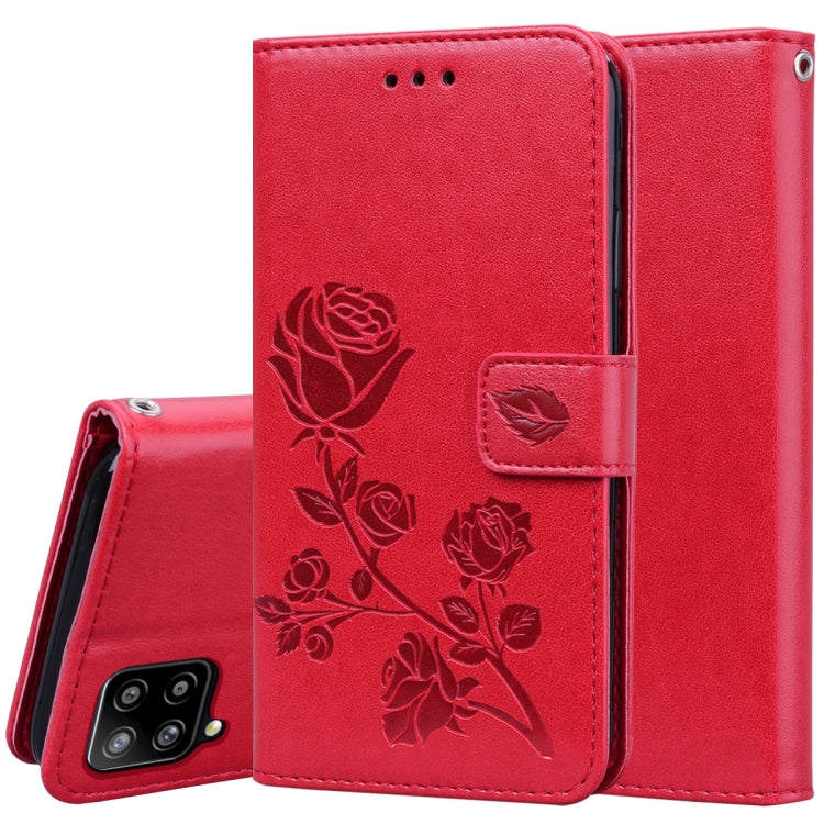 Rose Embossed Horizontal Flip PU Leather Case with Holder & Card Slots & Wallet, For Samsung Galaxy A02 (EU Version), For Samsung Galaxy A12, For Samsung Galaxy A32 4G, For Samsung Galaxy A32 5G, For Samsung Galaxy A42 5G, For Samsung Galaxy A52 5G / 4...