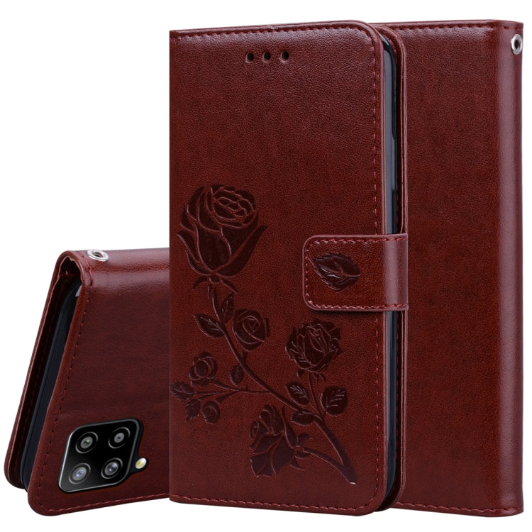 Rose Embossed Horizontal Flip PU Leather Case with Holder & Card Slots & Wallet, For Samsung Galaxy A02 (EU Version), For Samsung Galaxy A12, For Samsung Galaxy A32 4G, For Samsung Galaxy A32 5G, For Samsung Galaxy A42 5G, For Samsung Galaxy A52 5G / 4...
