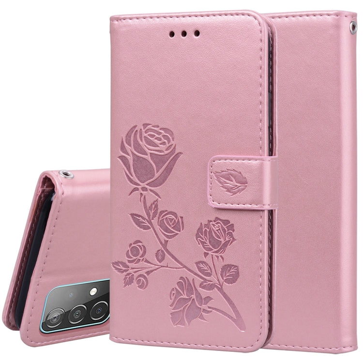 Rose Embossed Horizontal Flip PU Leather Case with Holder & Card Slots & Wallet, For Samsung Galaxy A02 (EU Version), For Samsung Galaxy A12, For Samsung Galaxy A32 4G, For Samsung Galaxy A32 5G, For Samsung Galaxy A42 5G, For Samsung Galaxy A52 5G / 4...