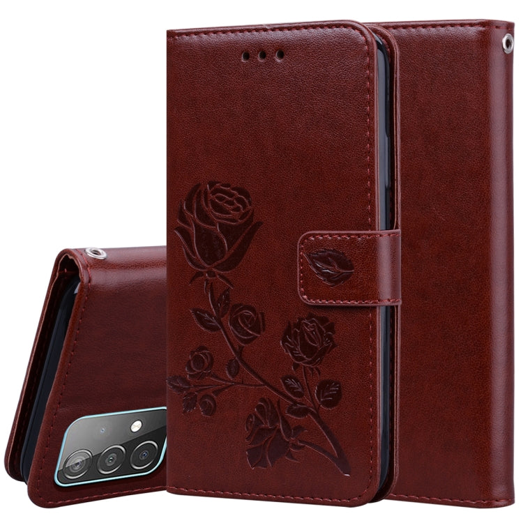 Rose Embossed Horizontal Flip PU Leather Case with Holder & Card Slots & Wallet, For Samsung Galaxy A02 (EU Version), For Samsung Galaxy A12, For Samsung Galaxy A32 4G, For Samsung Galaxy A32 5G, For Samsung Galaxy A42 5G, For Samsung Galaxy A52 5G / 4...