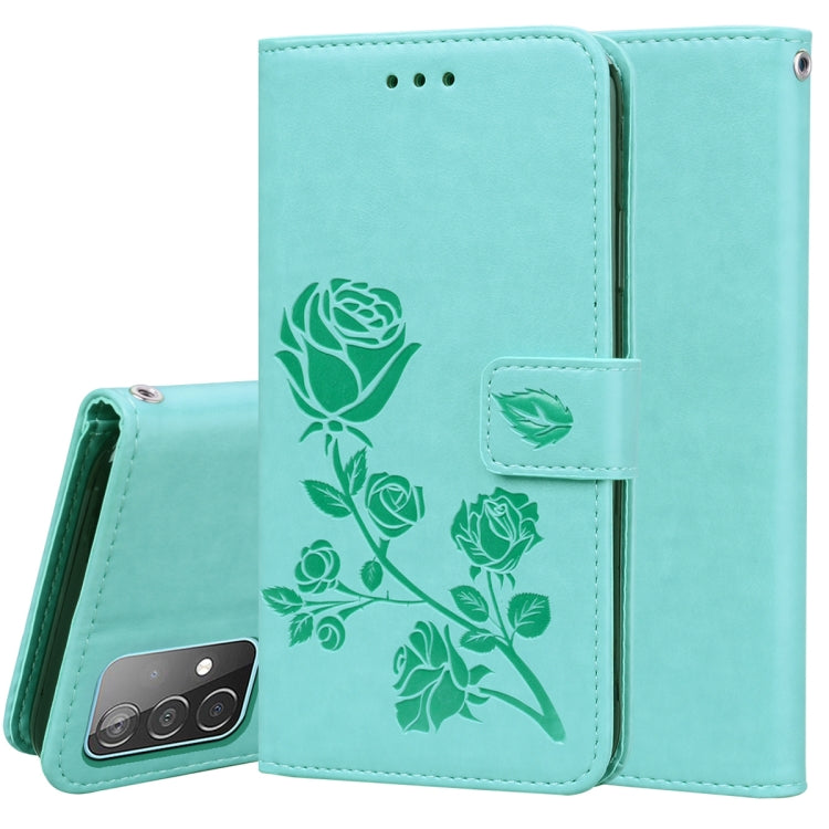 Rose Embossed Horizontal Flip PU Leather Case with Holder & Card Slots & Wallet, For Samsung Galaxy A02 (EU Version), For Samsung Galaxy A12, For Samsung Galaxy A32 4G, For Samsung Galaxy A32 5G, For Samsung Galaxy A42 5G, For Samsung Galaxy A52 5G / 4...