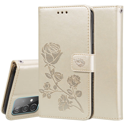 Rose Embossed Horizontal Flip PU Leather Case with Holder & Card Slots & Wallet, For Samsung Galaxy A02 (EU Version), For Samsung Galaxy A12, For Samsung Galaxy A32 4G, For Samsung Galaxy A32 5G, For Samsung Galaxy A42 5G, For Samsung Galaxy A52 5G / 4...