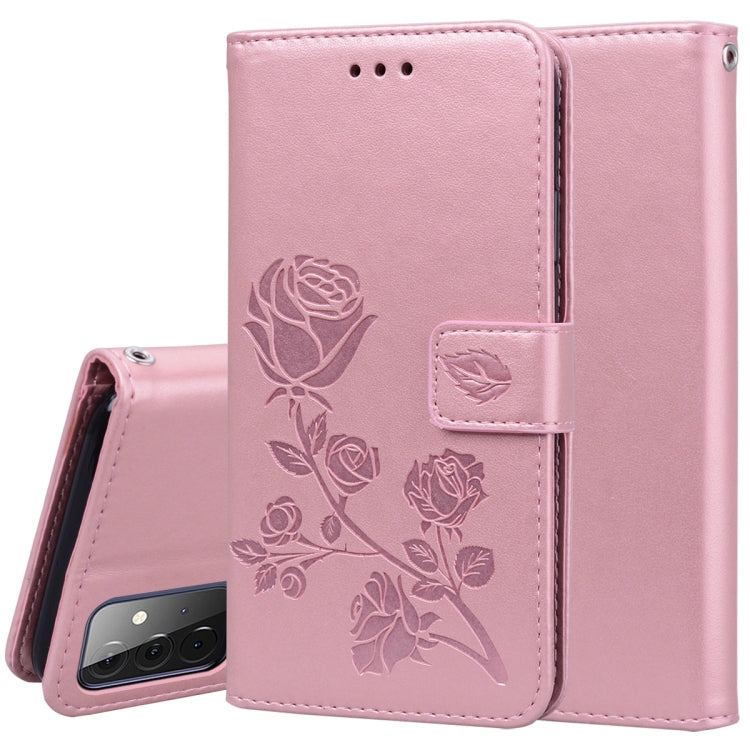 Rose Embossed Horizontal Flip PU Leather Case with Holder & Card Slots & Wallet, For Samsung Galaxy A02 (EU Version), For Samsung Galaxy A12, For Samsung Galaxy A32 4G, For Samsung Galaxy A32 5G, For Samsung Galaxy A42 5G, For Samsung Galaxy A52 5G / 4...