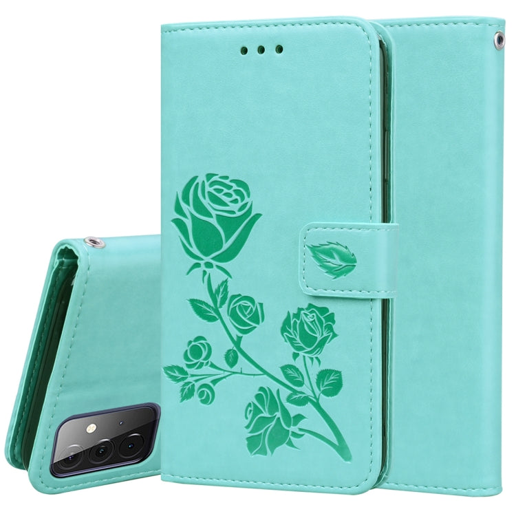 Rose Embossed Horizontal Flip PU Leather Case with Holder & Card Slots & Wallet, For Samsung Galaxy A02 (EU Version), For Samsung Galaxy A12, For Samsung Galaxy A32 4G, For Samsung Galaxy A32 5G, For Samsung Galaxy A42 5G, For Samsung Galaxy A52 5G / 4...