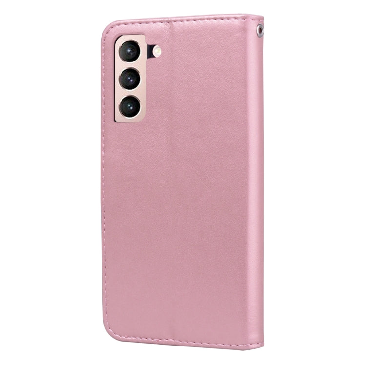 Rose Embossed Horizontal Flip PU Leather Case with Holder & Card Slots & Wallet, For Samsung Galaxy S21+ 5G
