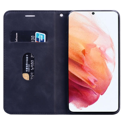 Frosted Business Magnetic Horizontal Flip PU Leather Case with Holder & Card Slot & Lanyard, For Samsung Galaxy S21 5G