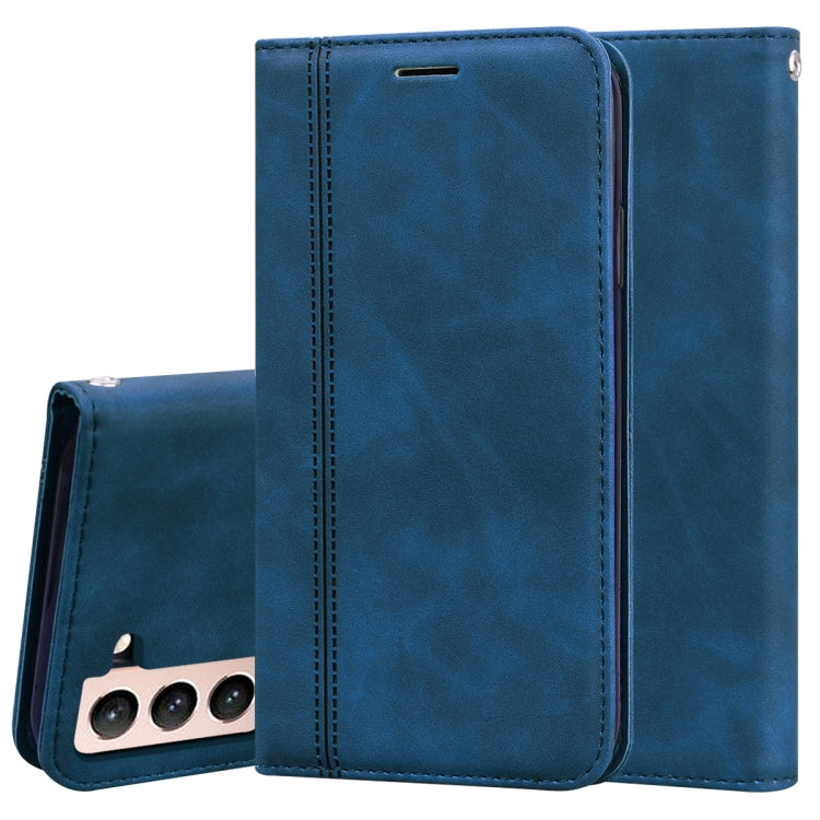 Frosted Business Magnetic Horizontal Flip PU Leather Case with Holder & Card Slot & Lanyard, For Samsung Galaxy S21 5G