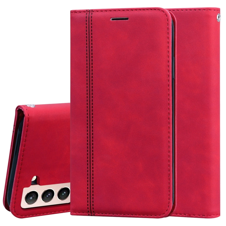 Frosted Business Magnetic Horizontal Flip PU Leather Case with Holder & Card Slot & Lanyard, For Samsung Galaxy S21 5G