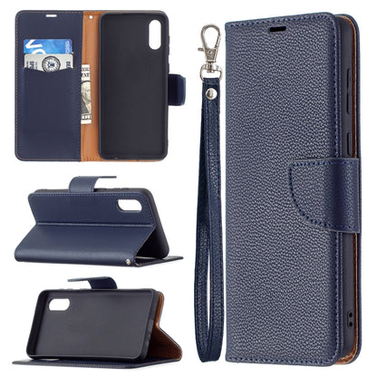 Litchi Texture Pure Color Horizontal Flip Leather Case with Holder & Card Slots & Wallet & Lanyard, For Samsung Galaxy A02