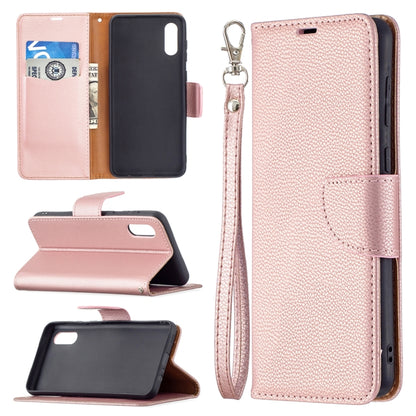 Litchi Texture Pure Color Horizontal Flip Leather Case with Holder & Card Slots & Wallet & Lanyard, For Samsung Galaxy A02