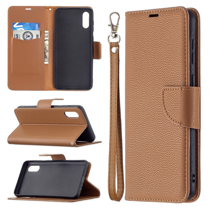 Litchi Texture Pure Color Horizontal Flip Leather Case with Holder & Card Slots & Wallet & Lanyard, For Samsung Galaxy A02