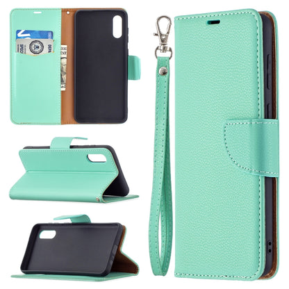 Litchi Texture Pure Color Horizontal Flip Leather Case with Holder & Card Slots & Wallet & Lanyard, For Samsung Galaxy A02