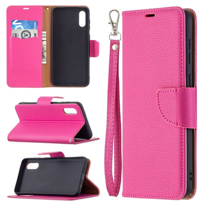 Litchi Texture Pure Color Horizontal Flip Leather Case with Holder & Card Slots & Wallet & Lanyard, For Samsung Galaxy A02