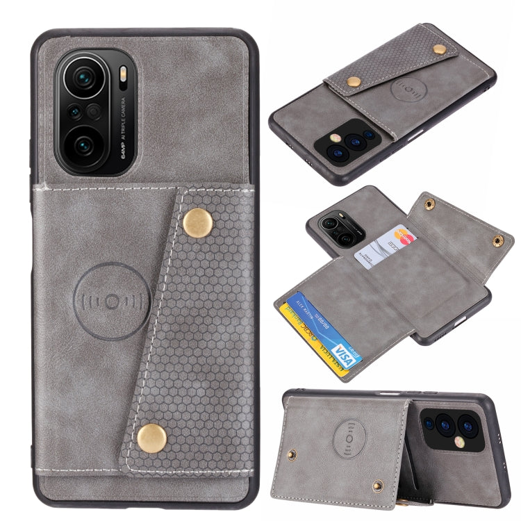 Double Buckle PU + TPU Shockproof Magnetic Protective Case with Card Slot & Holder, For OnePlus 9, For OnePlus 9 Pro, For OPPO A94, For Xiaomi Redmi K40, For Xiaomi Redmi Note 9 4G, For Xiaomi Redmi Note 10, For Samsung Galaxy A32 4G