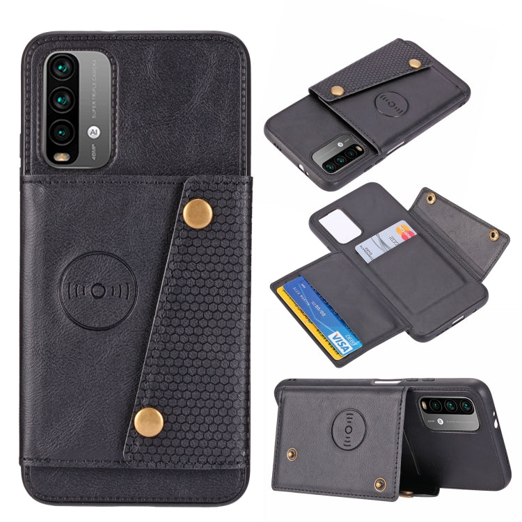 Double Buckle PU + TPU Shockproof Magnetic Protective Case with Card Slot & Holder, For OnePlus 9, For OnePlus 9 Pro, For OPPO A94, For Xiaomi Redmi K40, For Xiaomi Redmi Note 9 4G, For Xiaomi Redmi Note 10, For Samsung Galaxy A32 4G