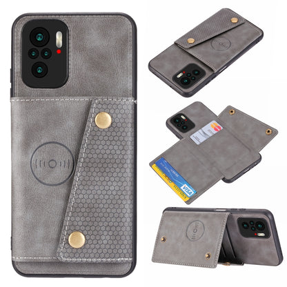 Double Buckle PU + TPU Shockproof Magnetic Protective Case with Card Slot & Holder, For OnePlus 9, For OnePlus 9 Pro, For OPPO A94, For Xiaomi Redmi K40, For Xiaomi Redmi Note 9 4G, For Xiaomi Redmi Note 10, For Samsung Galaxy A32 4G