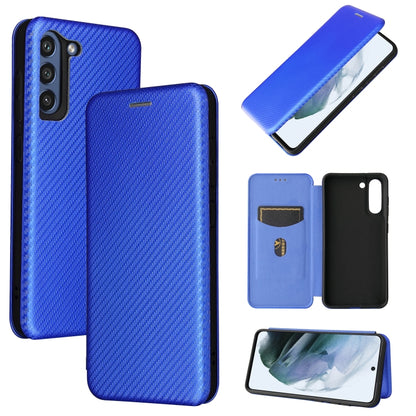 Carbon Fiber Texture Magnetic Horizontal Flip TPU + PC + PU Leather Case with Card Slot, For Motorola Moto G50, For Samsung Galaxy S21 FE
