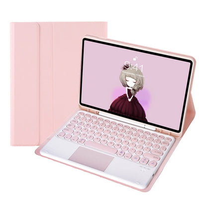 YT098B-A Detachable Candy Color Skin Feel Texture Round Keycap Bluetooth Keyboard Leather Case with Touch Control For iPad Air 11 2024 / 2025 / Air 4 10.9 2020 / Air 5 10.9 2022 (Purple), For iPad 9.7 inch 2018 & 2017 / Pro 9.7 inch / Air 2 / Air      ...