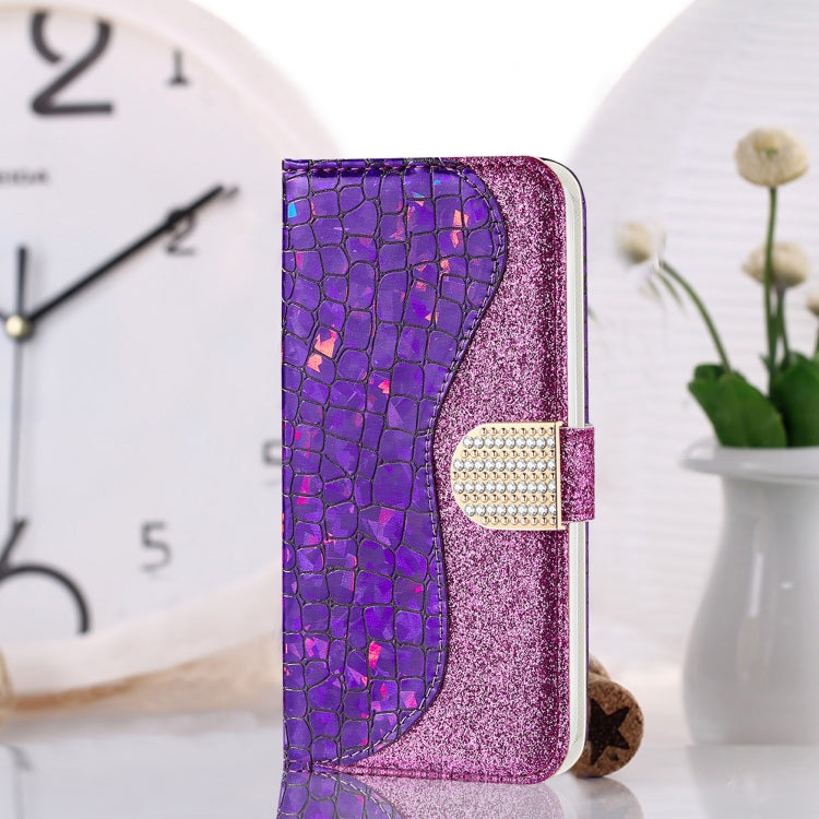 Laser Glitter Powder Matching Crocodile Texture Horizontal Flip Leather Case with Card Slots & Holder & Wallet, For Xiaomi Redmi Note 9 5G, For Xiaomi Redmi Note 10 4G, For Xiaomi Redmi Note 10 Pro, For Samsung Galaxy A02 / M02                         ...