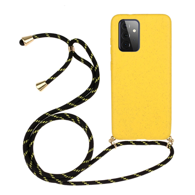 Wheat Straw Material + TPU Protective Case with Lanyard, For Samsung Galaxy A02s, For Samsung Galaxy A12, For Samsung Galaxy A31, For Samsung Galaxy A32 5G, For Huawei P smart 2021, For Samsung Galaxy A52 5G / 4G, For Samsung Galaxy A72 5G / 4G