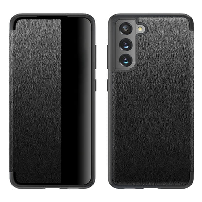 Shockproof Horizontal Flip Plain Leather Phone Case, For Samsung Galaxy S21 FE
