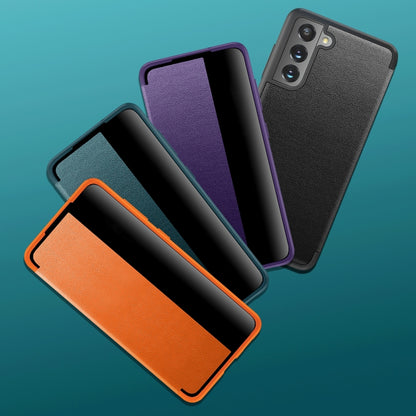 Shockproof Horizontal Flip Plain Leather Phone Case, For Samsung Galaxy S21 FE