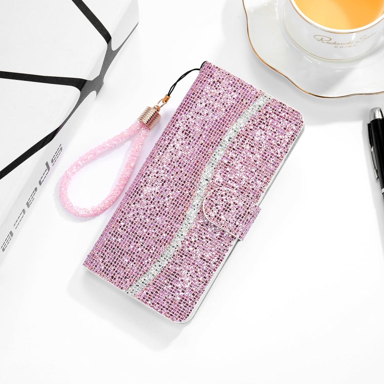 Glitter Powder Horizontal Flip Leather Case with Card Slots & Holder & Lanyard, For Samsung Galaxy A52 5G / 4G, For Samsung Galaxy A72 5G / 4G, For Samsung Galaxy S21 FE
