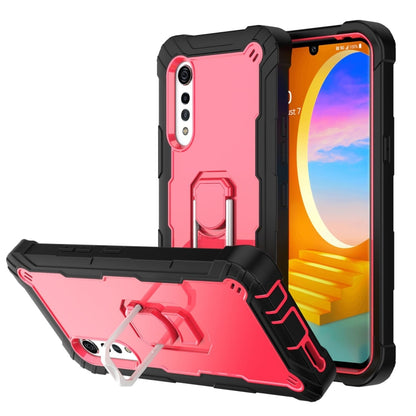 PC + Rubber 3-layers Shockproof Protective Case with Rotating Holder, For Samsung Galaxy S20 FE / FE 5G, For LG Velvet