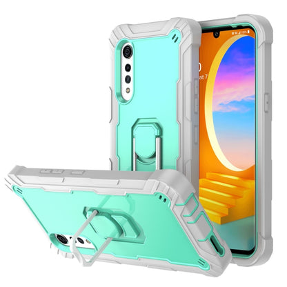PC + Rubber 3-layers Shockproof Protective Case with Rotating Holder, For Samsung Galaxy S20 FE / FE 5G, For LG Velvet