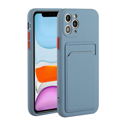 Card Slot Design Shockproof TPU Protective Case, For iPhone 8 & 7, For iPhone 8 Plus & 7 Plus, For iPhone 11, For iPhone 11 Pro