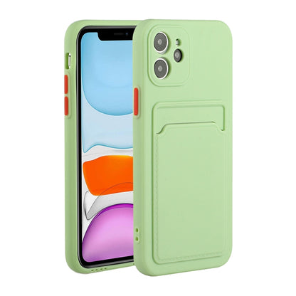 Card Slot Design Shockproof TPU Protective Case, For iPhone 11 Pro Max, For iPhone 12 mini, For iPhone 12, For iPhone 12 Pro