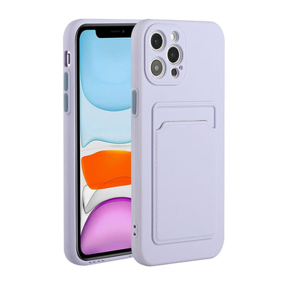 Card Slot Design Shockproof TPU Protective Case, For iPhone 11 Pro Max, For iPhone 12 mini, For iPhone 12, For iPhone 12 Pro