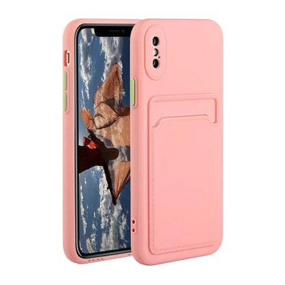 Card Slot Design Shockproof TPU Protective Case, For iPhone 12 Pro Max, For iPhone X / XS, For iPhone XR, For iPhone XS Max