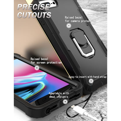 PC + Rubber 3-layers Shockproof Protective Case with Rotating Holder, For iPhone 8 Plus / 7 Plus, For iPhone 11, For iPhone 11 Pro, For iPhone 11 Pro Max