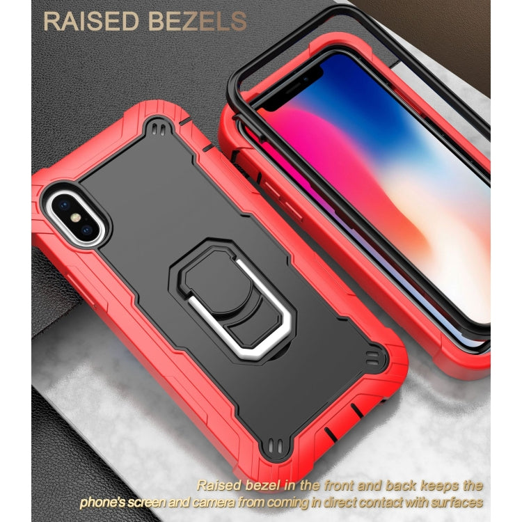 PC + Rubber 3-layers Shockproof Protective Case with Rotating Holder, For iPhone XS / X, For iPhone XR, For iPhone XS Max