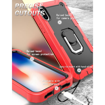 PC + Rubber 3-layers Shockproof Protective Case with Rotating Holder, For iPhone XS / X, For iPhone XR, For iPhone XS Max
